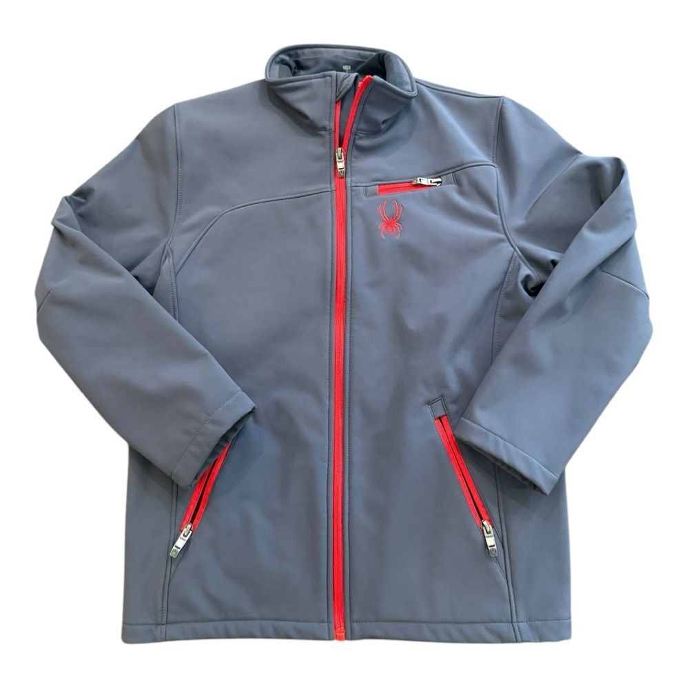 Spyder Kids Gray Softshell Jacket Size Lg 14/16